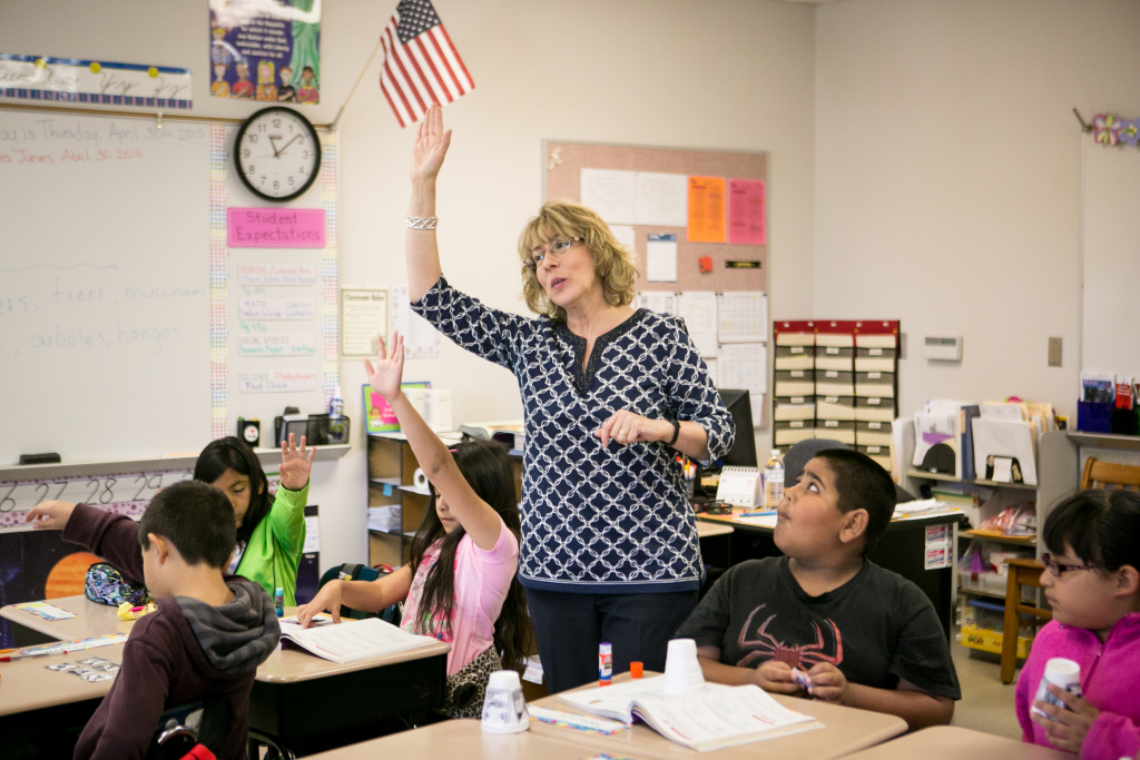 Karla Monnaco teaches bilingual third graders at Giddings Elementary.